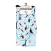 Puffin Blue Tea towel/oven glove set