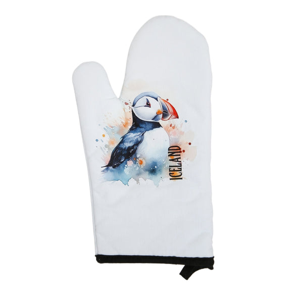 Puffin Watercolor Tea towel/oven glove set
