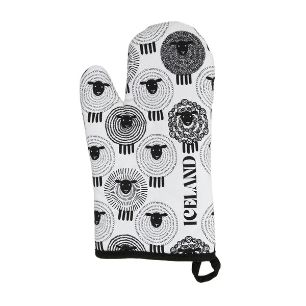Sheep Tea towel/oven glove set