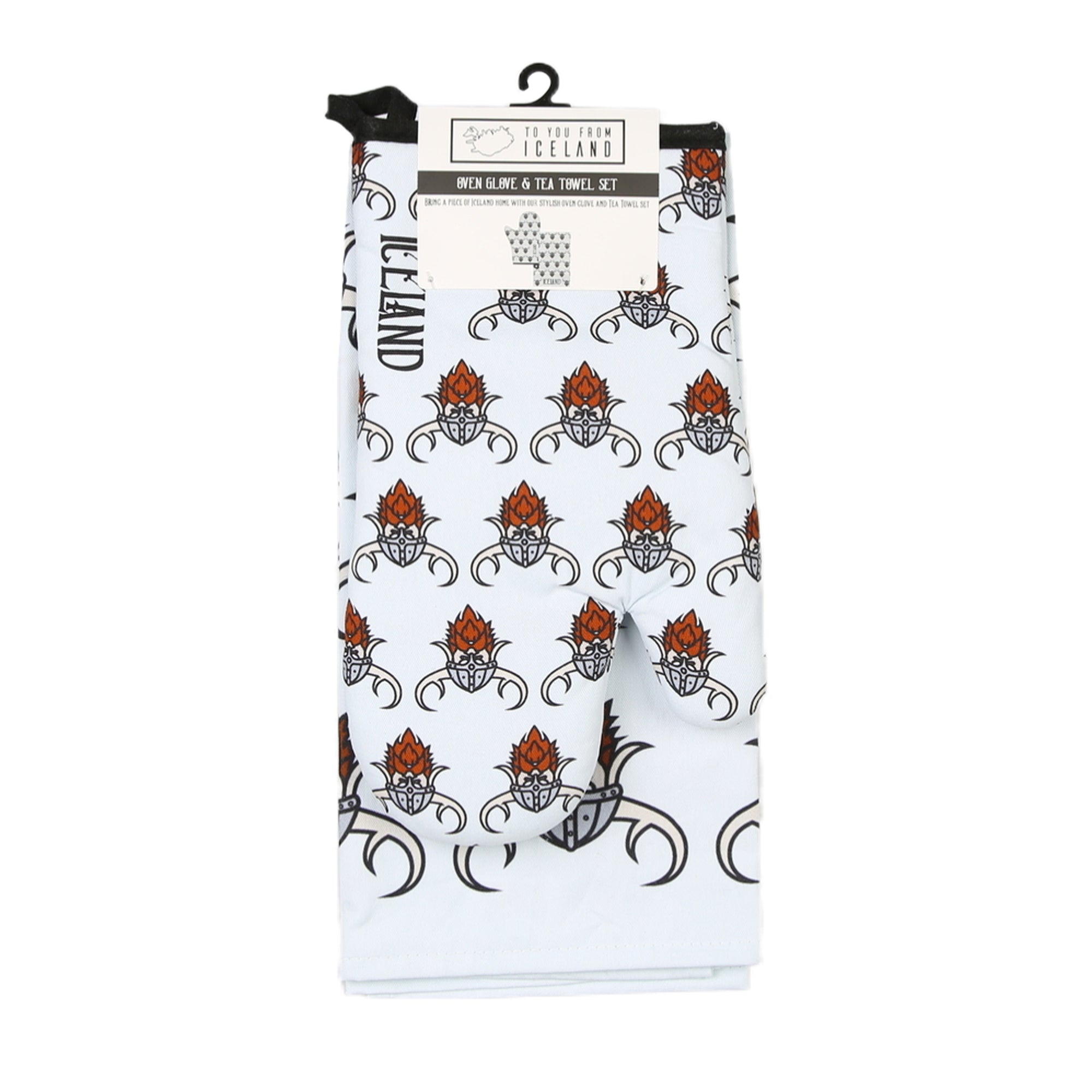 Viking Tea towel/oven glove set