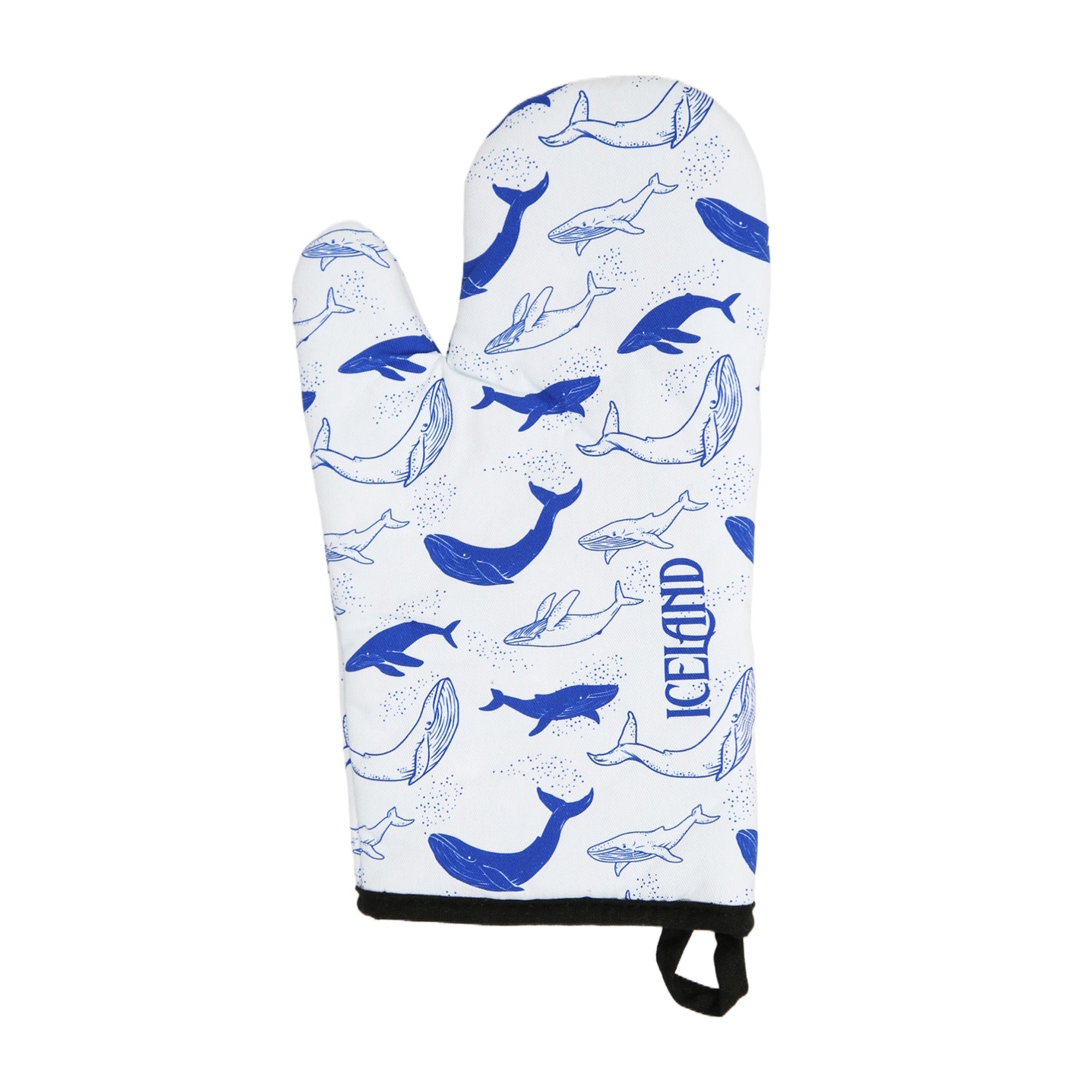 Whale Tea towel/oven glove set