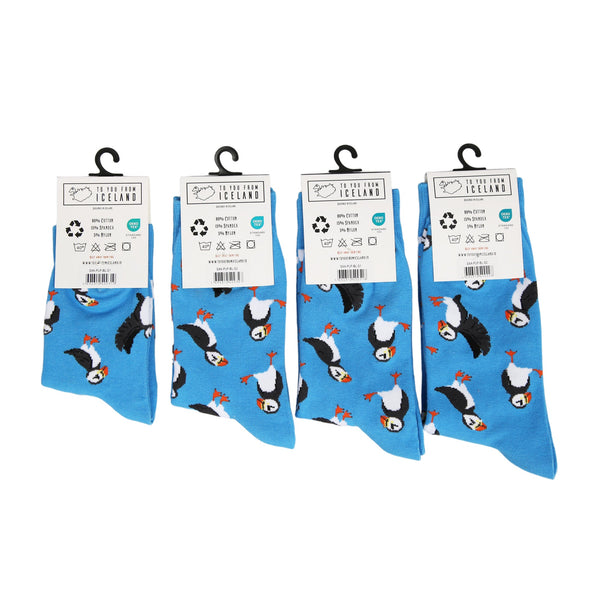 Puffin Blue Socks