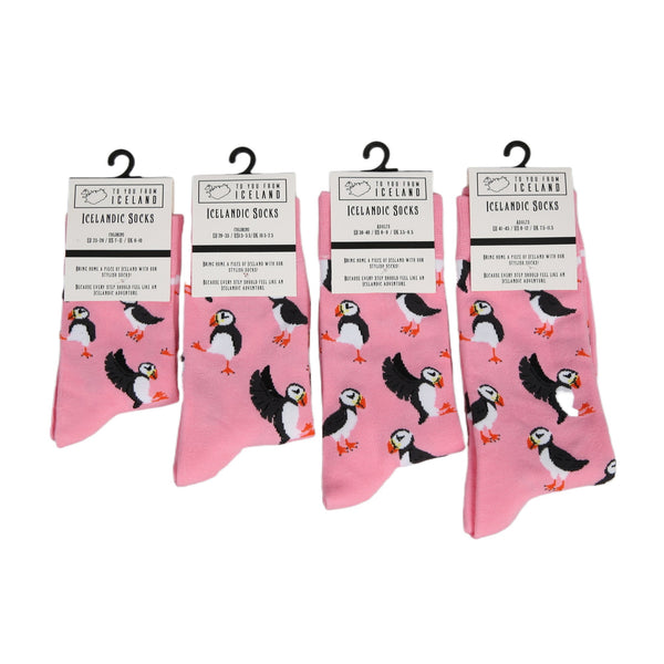 Puffin Pink Socks