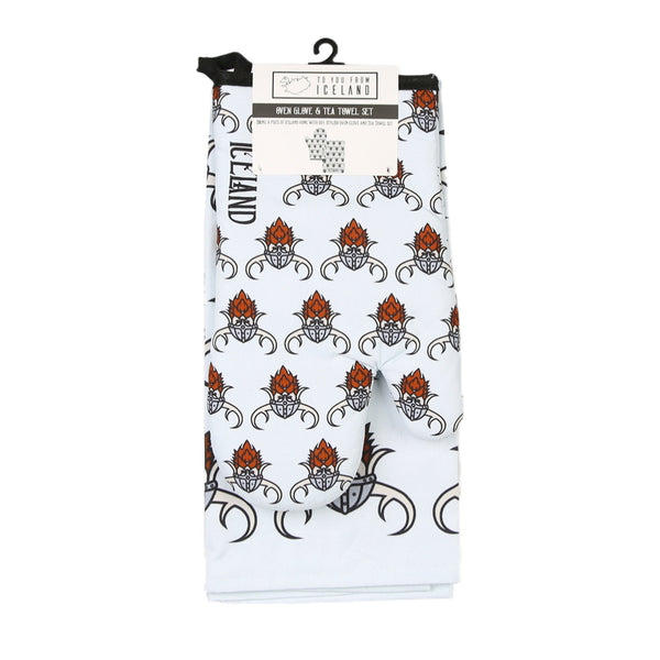 Viking Tea towel/oven glove set