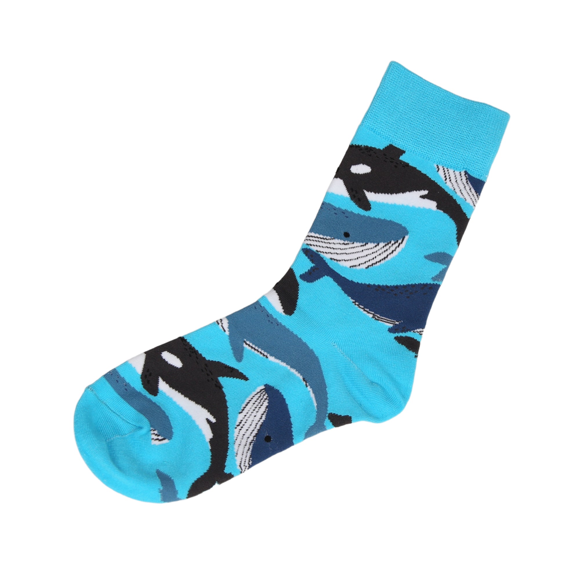 Whale blue socks