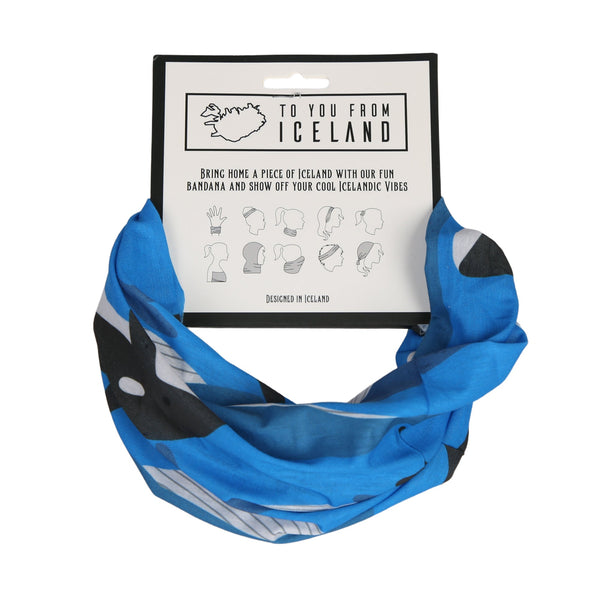 Whale blue Bandana/buff