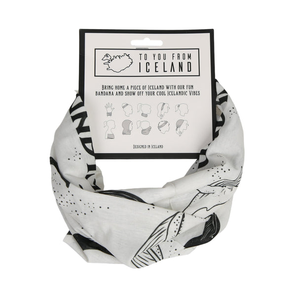 Whale white Bandana/buff