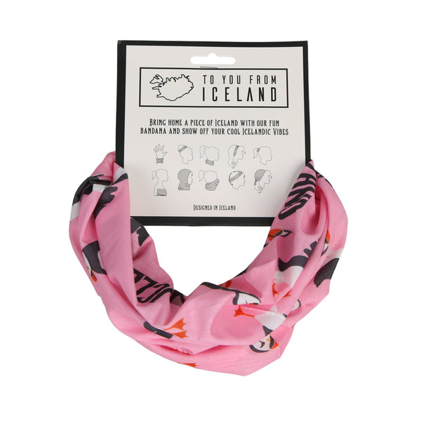 Puffin pink Bandana/buff