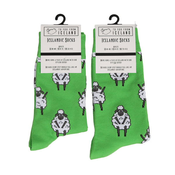 Sheep Green Socks